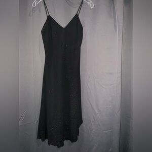 Alexia Black Spaghetti Strap Evening Dress With Gorgeous Beading. Size 6